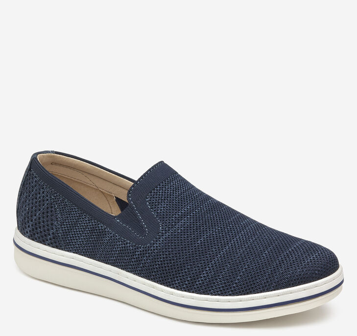 Johnston & Murphy Trenton Knit Slip On Skor Herr - Marinblå Skor [ZI4906827]